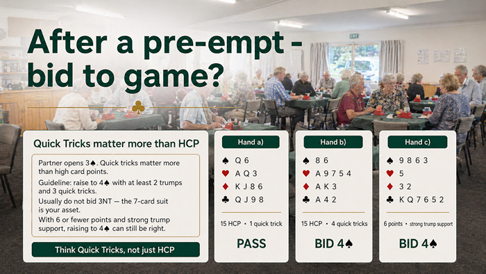 After partner's pre-empt should I bid to slam?