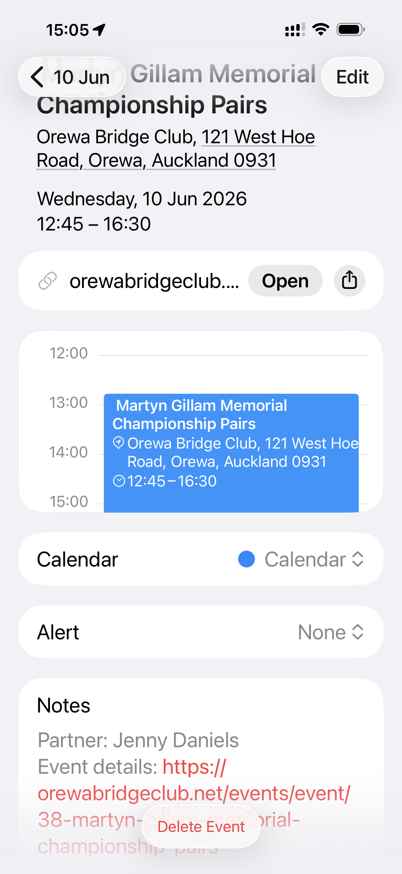 Add partner and add to calendar panels