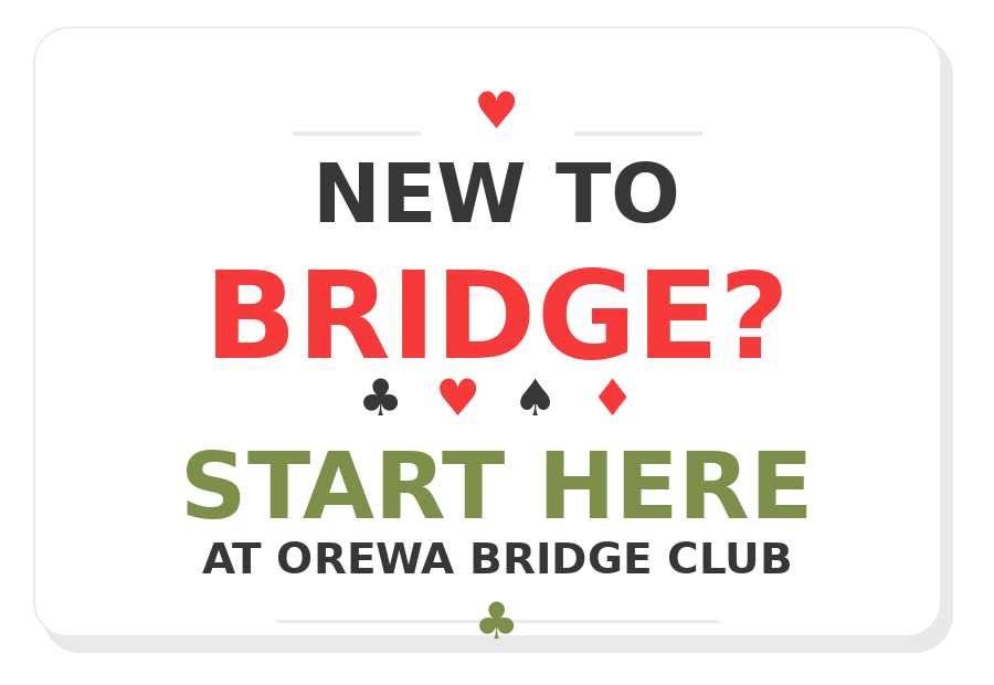 New to bridge? Start here at Orewa Bridge Club